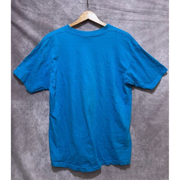 VINTAGE 1988 M.C. Escher Waterfall Art Print T-Shirt Teal Size XL - Picture 2 of 5